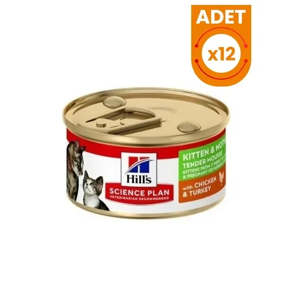 Hills Science Plan Kitten & Mother Tavuk ve Hindili Anne ve Yavru Kedi Konservesi
