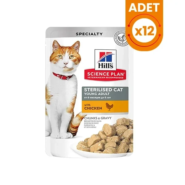 Hills Sterilised Tavuklu Pouch Kısırlaştırılmış Konserve Kedi Maması