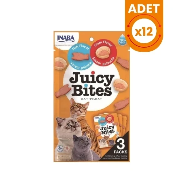 Inaba Juicy Bites Balıklı ve İstiridyeli Kedi Ödül Maması