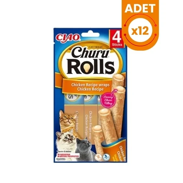 Inaba Ciao Churu Rolls Sticks Tavuk Sargılı Kedi Ödül Maması